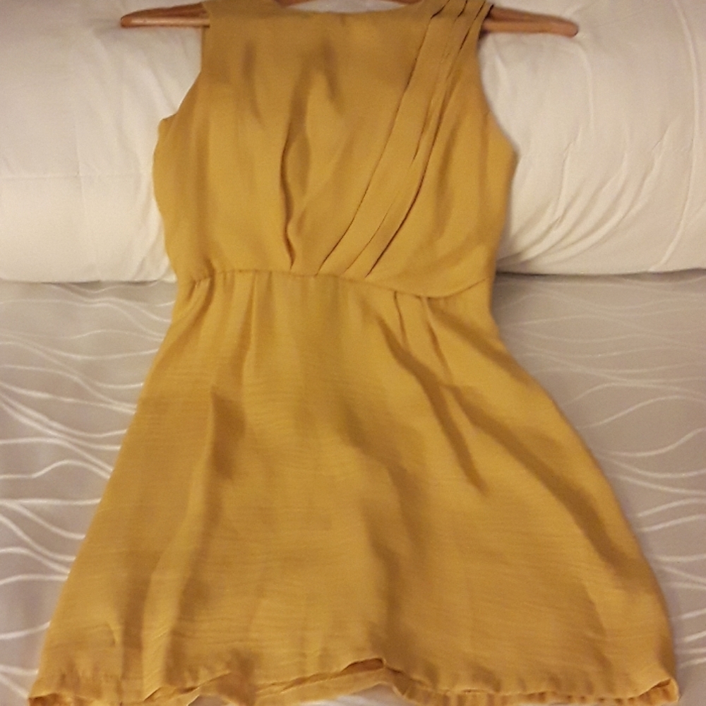 Mustard colored bar lll dress